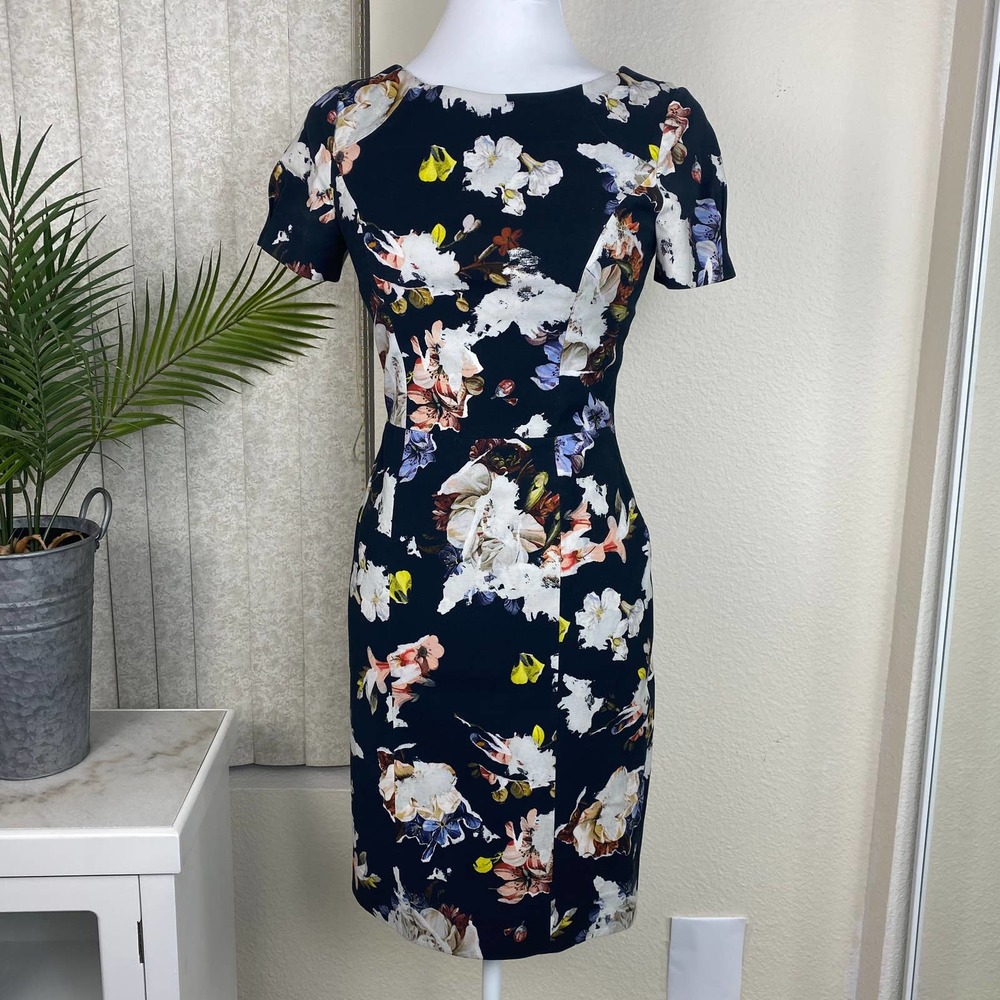 Erdem Floral Dress Designer Joyce Sheath in Size 4